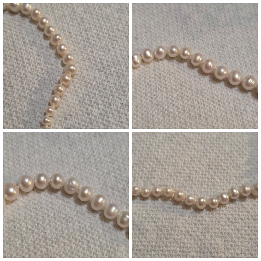 Elegant Fresh Water Pearl Chocker Necklace with 14k Yellow Gold Clasp - Picture 6 of 9
